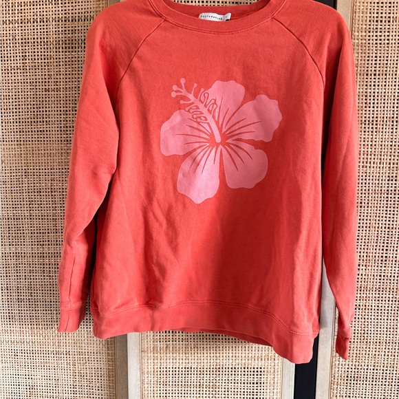 South Parade Tops - Coral Floral Graphic Crewneck Sweatshirt